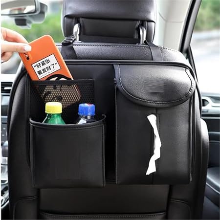 Car storage bag, Car Backseat Organizer, Premium PU Material, Compatible with Most Vehicles