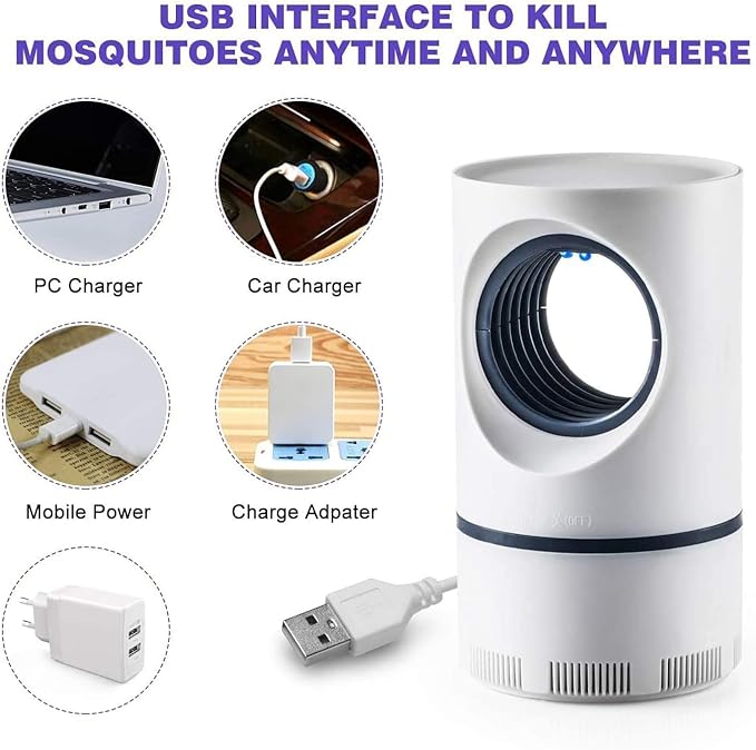 Powerful UV Mosquito Killer Lamp- Photocatalytic Vortex Flow Strong Suction